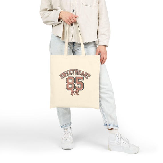 Sweetheart 85 Tote Bag | Vintage Varsity Number Graphic