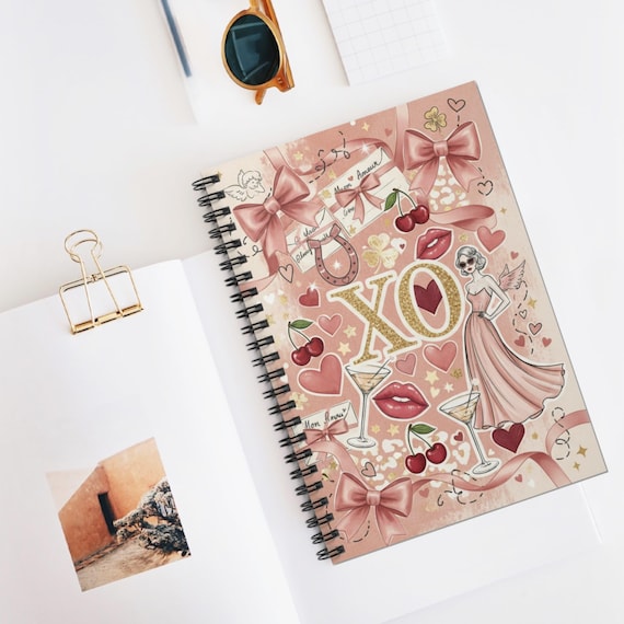 XO Retro Pinup Collage Spiral Notebook | Ruled Journal