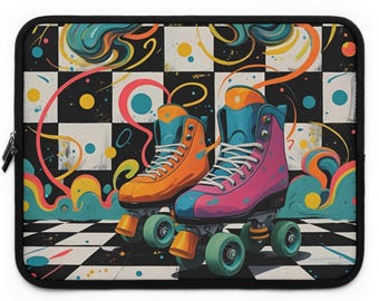 Retro Roller Skates Laptop Sleeve,Y2K 17" Case