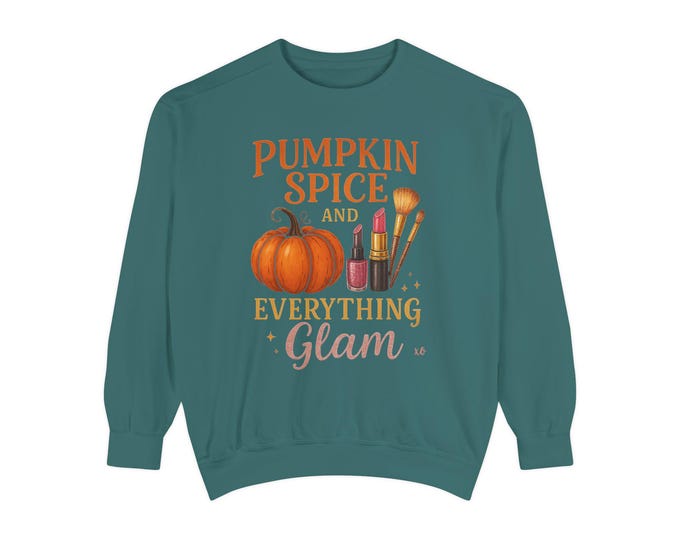 Autumn Pumpkin Glam Sparkle Sweatshirt