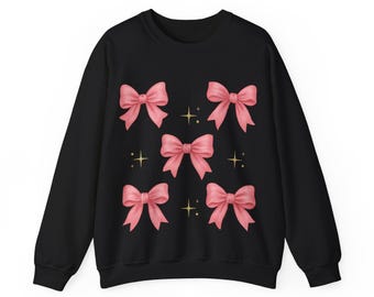 Chic Bow  Sparkled Crewneck Sweatshirt