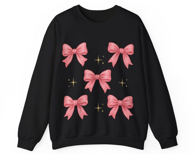 Chic Bow  Sparkled Crewneck Sweatshirt