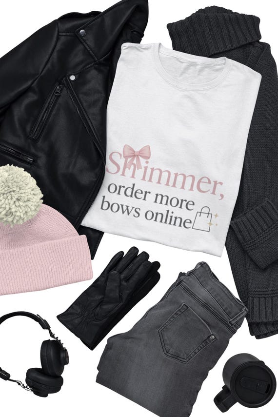 Shimmer Bow T-Shirt - Softstyle Sparkle Tee