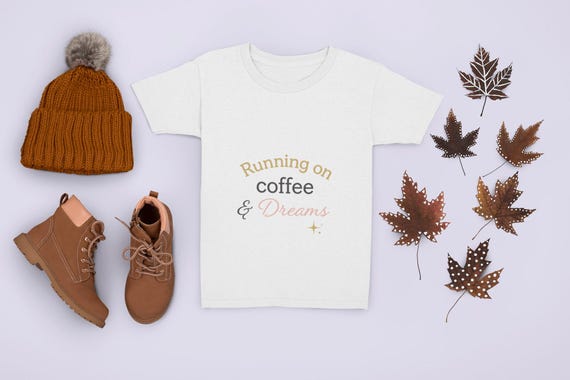 Sparkle Softstyle Tee for Coffee Lovers,Running on Coffee & Dreams T-Shirt