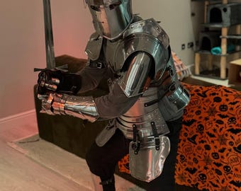 Full Body Barbuta Armor Masterpiece of Medieval Protection Knight Full Plate Armor for Cosplay & LARP Costume Gift Item