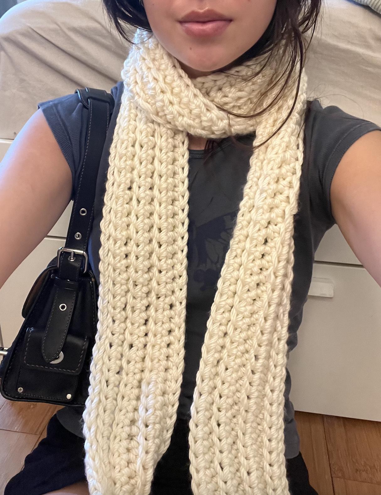 Cream Hooded Scarf - Etsy
