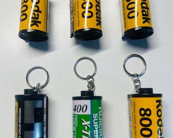 Random Expired Film Roll Keychain – Vintage 35mm Film Accessory | Photographer Gift | Retro Key Ring