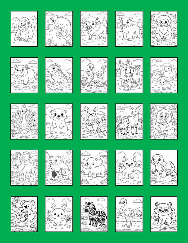 Zoo Animals Coloring Book for Kids | Fun Animal Coloring Pages ...