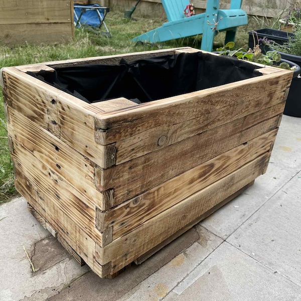 rectangle RUSTIC pallet wood planter