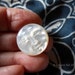 Reserved - Man In The Moon Cabochon in Carved Mother of Pearl Shell 20mm
