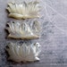 Balinese Lotus Carved Mother of Pearl Shell Pendant 48mm, 1pc