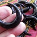 Horns of My Dilemma Carved Black Horn Crescent Pendant Bead 30mm