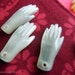 Miniature Hand Charm in Carved Mother of Pearl Shell 18mm Jewelry and Beading Supply Item