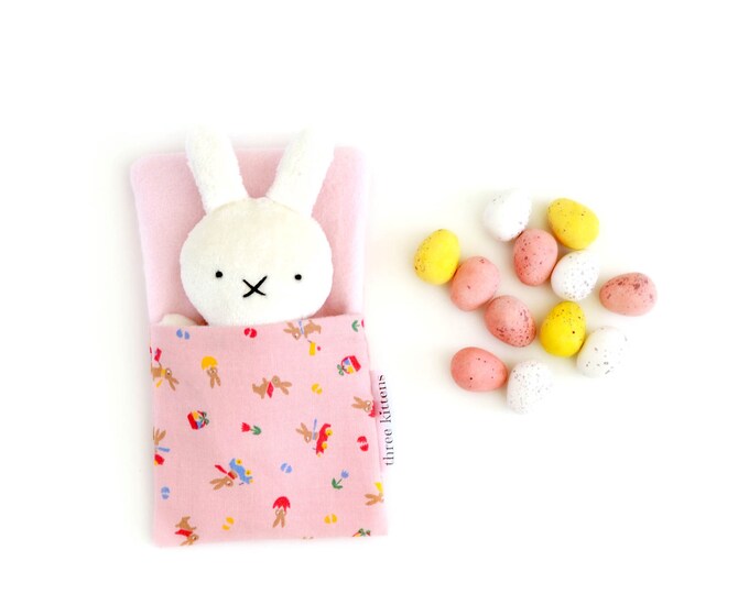 Mini Bun With Sleeping Bag Cute Bunny Softie Tiny Bunny Etsy