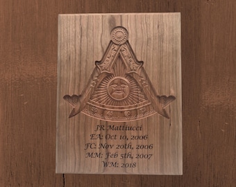 Placa de los Maestros Masónicos Pasados