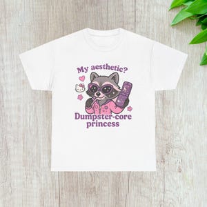 Raccoon Shirt,Y2k Clothing Summer Shirt Raccoon Gift, Feral Raccoon Cute Raccoon T Shirt, Girly Shirt, Soft Girl Era Shirt,Trash Panda Shirt