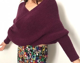sweater shawl with sleeves