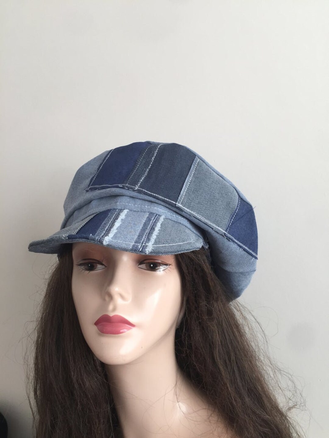 Bohemian Style Hat- Boho Hippie Clothing- Distressed Cap- Patchwork ...