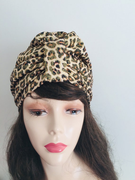 Leopard Turban Alopecia Cap Animal Print Hat Leopard Hair | Etsy