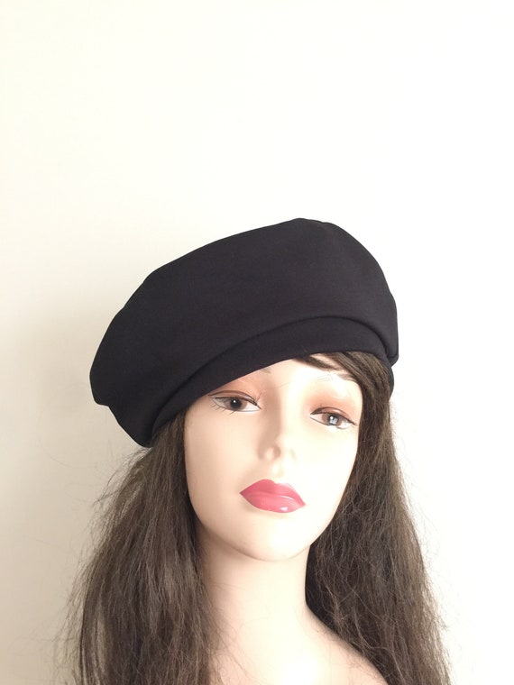 baret zwarte baret hoed slouchy hoed Frans | Etsy België