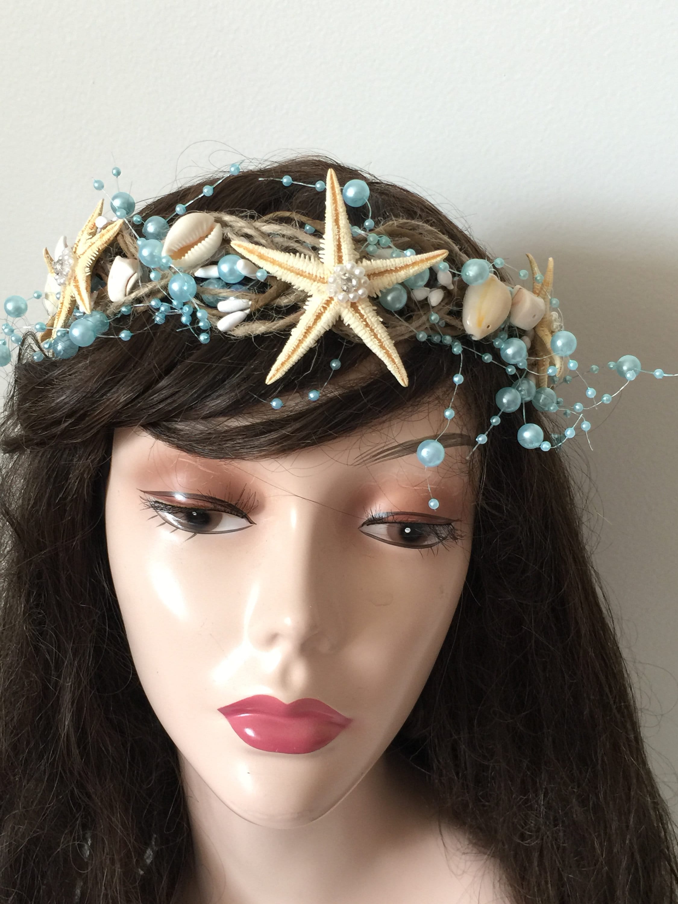 Chica traje de sirena Seashell diadema QuinceañeraPlaya Etsy