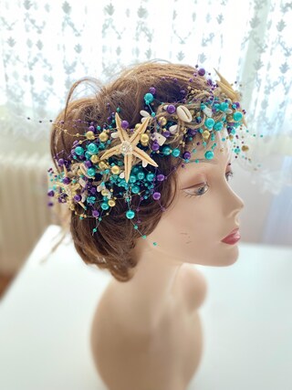Fascia Per Capelli Mardi Gras Con Perle Di Cristallo | Cerchione Largo Annodato Con Gioielli | Accessorio Donna Festa