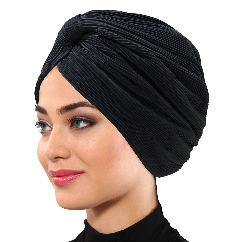 Woeoe Women African Turban Pre-Tied Twisted Beanie Cap Headwear Rhinestone  Soft Stretchy Head Turbans (Black) at  Women's Clothing store