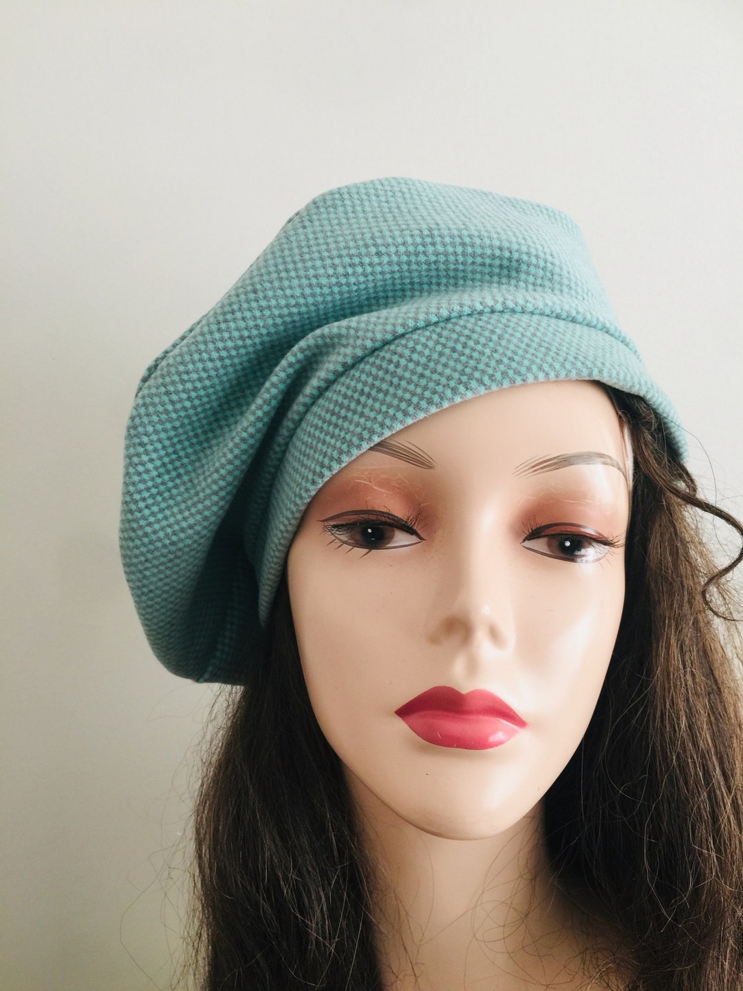 Mint Green Hat for Women Cold Weather Fall Accessories Scotland Tam