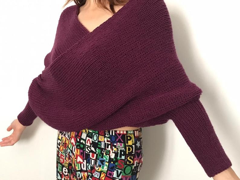 Wrap Sweater - Etsy Australia