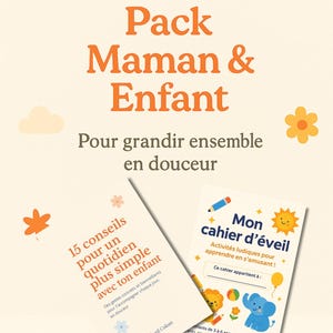 Pack Dúo Mamá e Hijo: Libro electrónico con consejos para padres + Libro de actividades imprimible en PDF para niños de 3 a 6 años