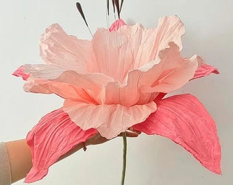 Oversized/Large Size Paper Flower, Birthday Flower Backdrop, Kids Room Decor, Party Statement Wall, Photo Props For Party, Lily Paper Flower