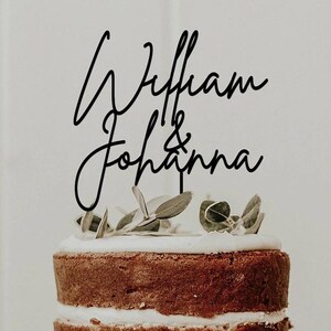 Personalized Wedding Cake Topper Custom Wedding Cake Charm Acrylic Cake Topper Anniversary Cake Topper Engagement Laser Cut Name Cake Topper