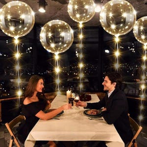 Light Up Wedding Balloons with String Lights - Party Decorations