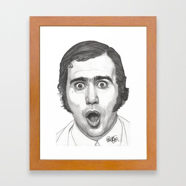 Andy Kaufman Original Drawing Art Illustration Portrait | Etsy