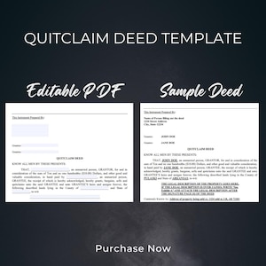 Editable Quitclaim Deed Template