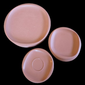 Boontonware Melmac Rose Plates & Saucers