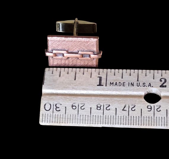 Vintage Copper Cufflinks - image 3