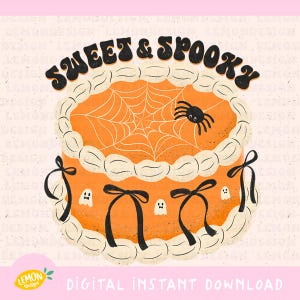 Pacote de clipart PNG de Halloween retrô: download digital doce e assustador