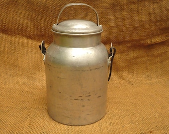 Vintage Aluminum Milk and Cream Pail