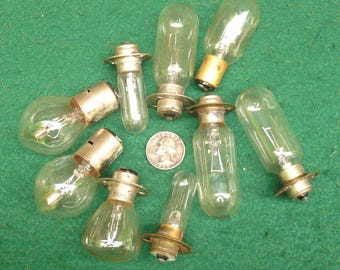 9 Vintage Assorted Clear Light Bulbs