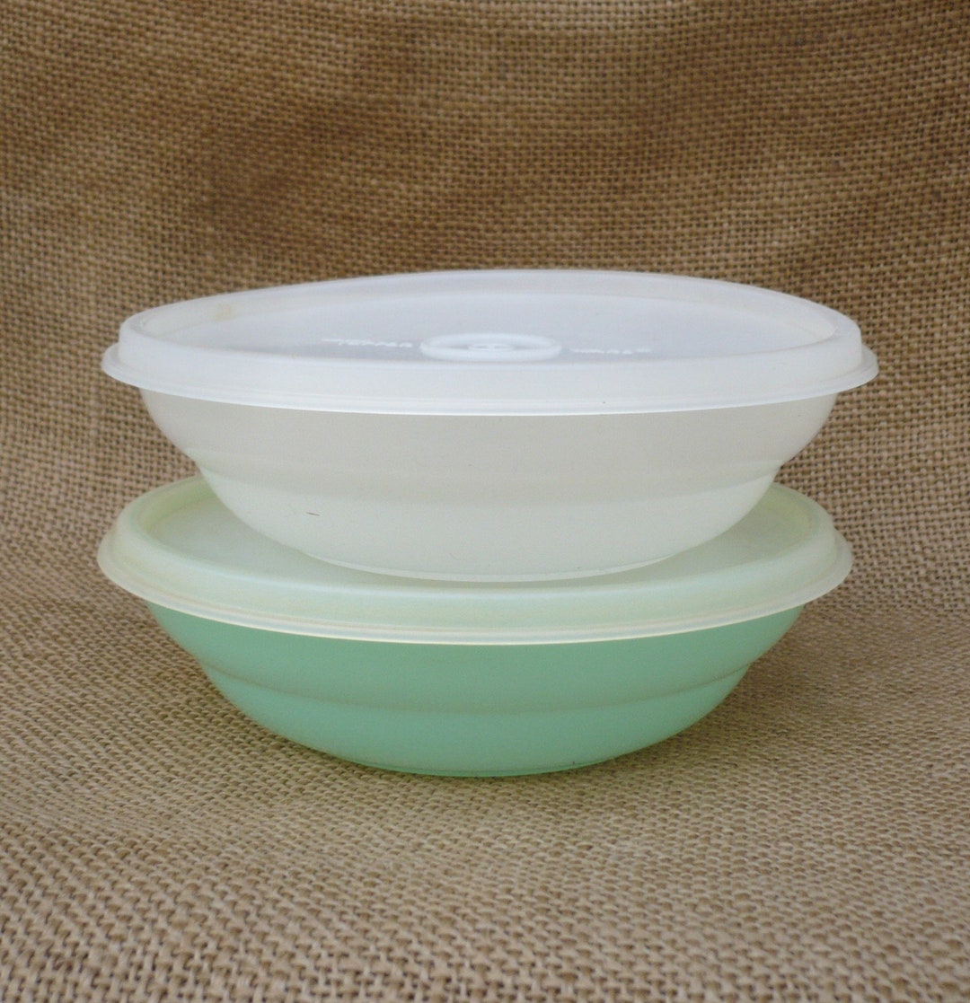 Vintage Tupperware Cereal Bowls With Lids Etsy