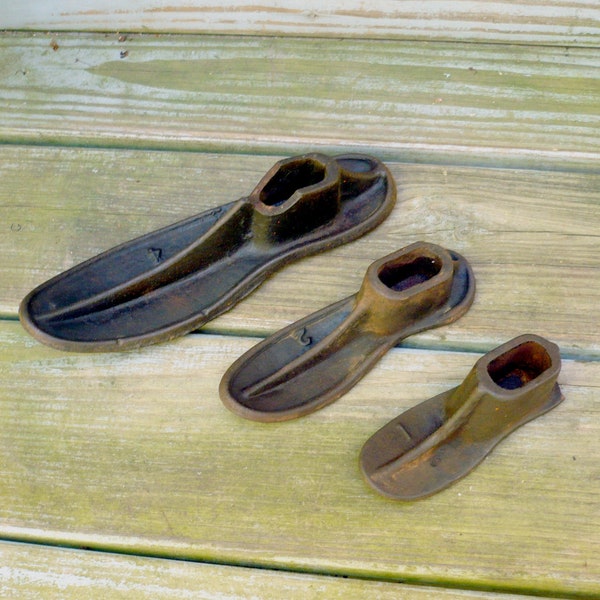 Antique Cobbler's Shoe Forms-Group of 3