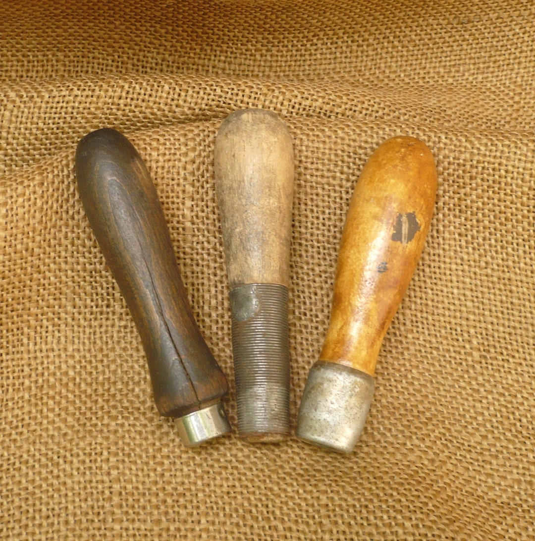 3 Vintage Wood Handlesold File Handles Etsy