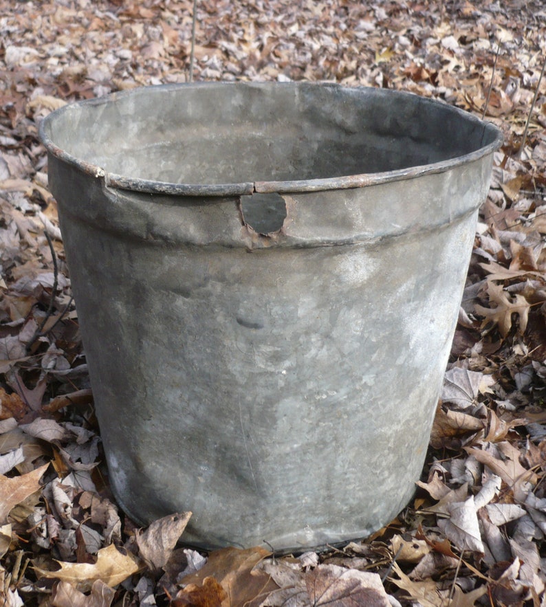 Vintage Maple Sap Bucketgalvanized Syrup Pail Etsy