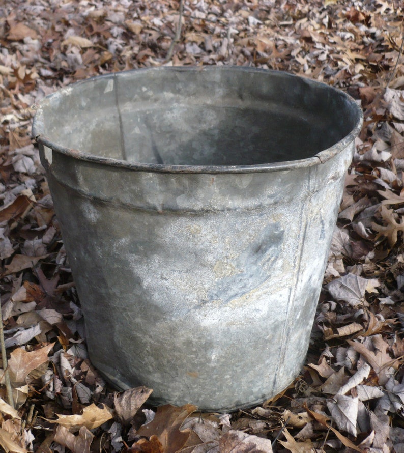 Vintage Maple Sap Bucketgalvanized Syrup Pail Etsy