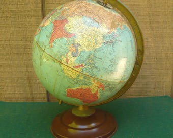 1950s Replogle 10 Inch Reference Globe
