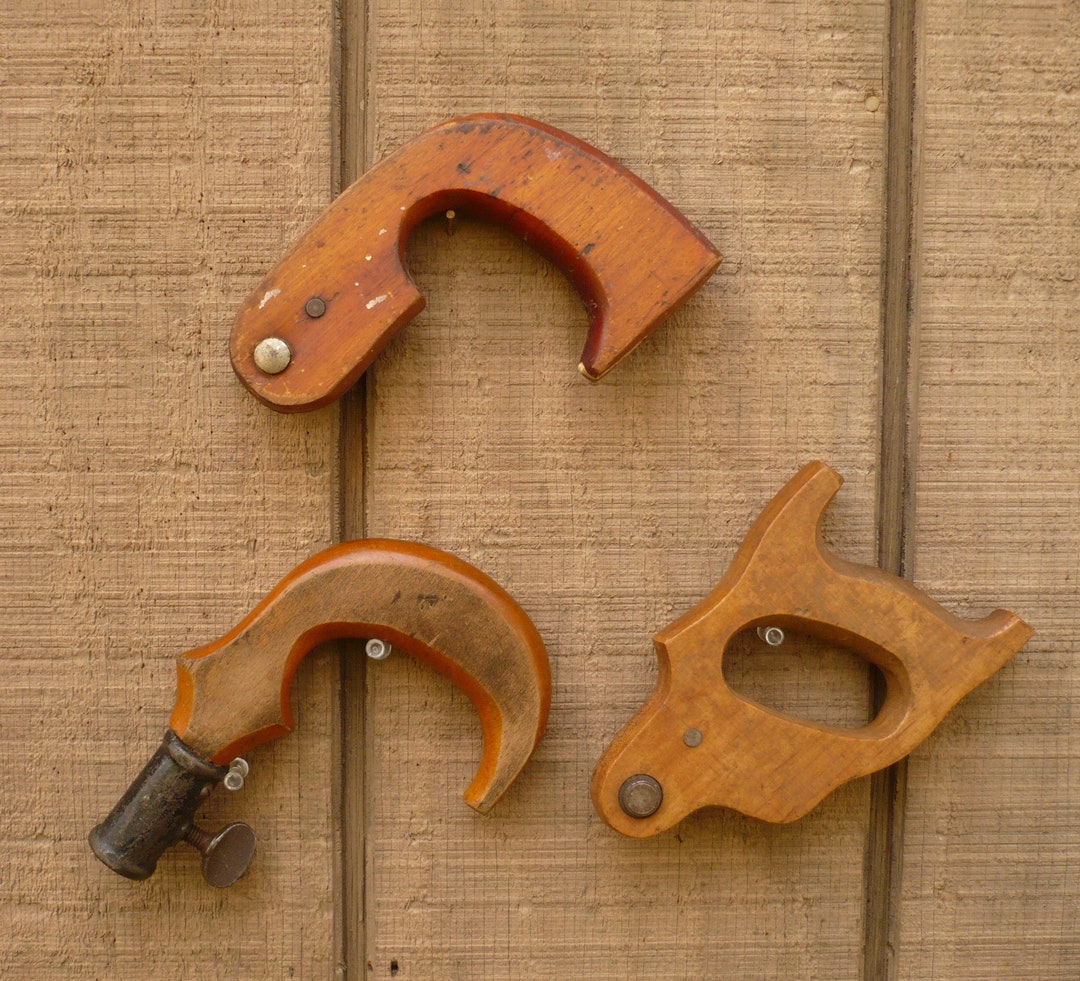 3 Vintage Handsaw Handles Etsy