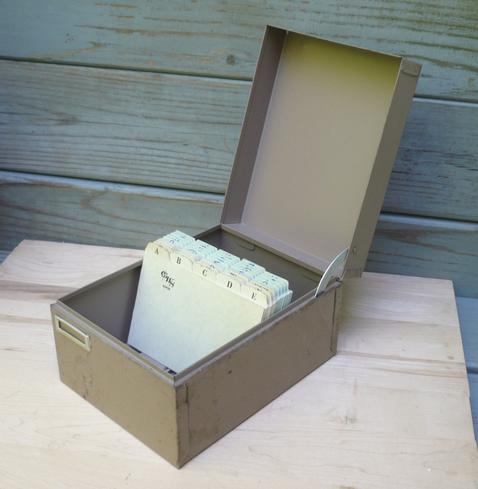 Vintage Metal File Box4x6 Index Card FileRecipe Box Etsy