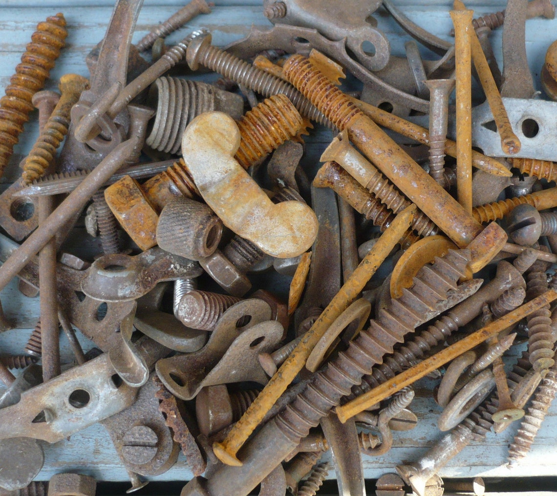 Rusty HardwarePrimitive HardwareRusted Steel8 Ounce Lots Etsy
