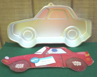 WILTON Sporty Car Cake Pan - 1989